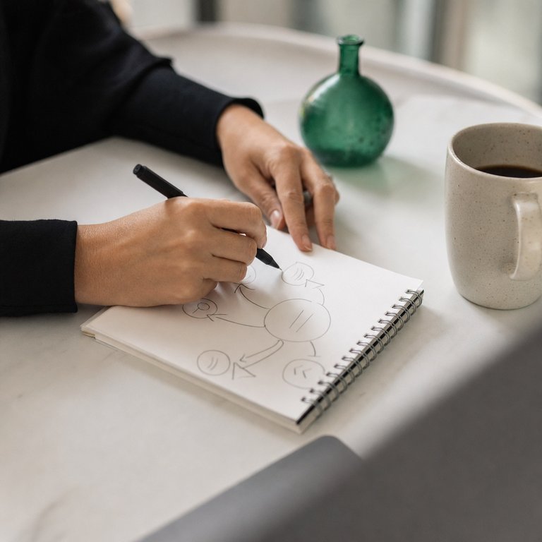 Geschäftsidee: Die knappe Beschreibung von Problem, Lösung und Zielgruppe im Businessplan.